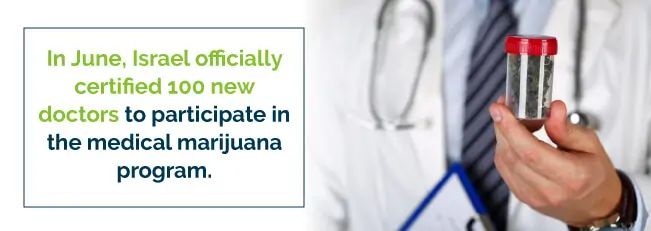 Israel officially certified 100 new doctors to participate in medical marijuana program