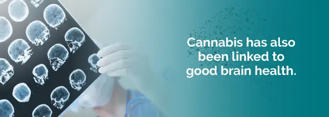 Cannabis has also been linked to good brain health