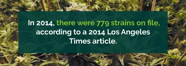 779 strains on file in 2014