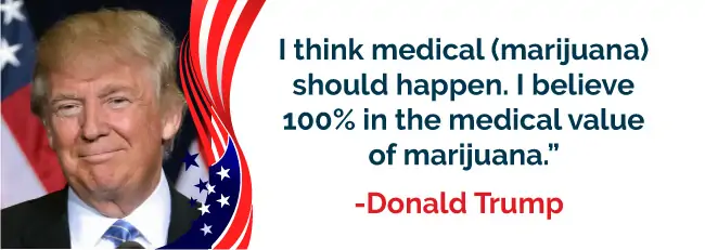 I believe 100% in the medical value of marijuana - Donald Trump
