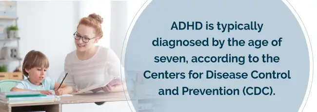 ADHD typically diagnosed by age seven