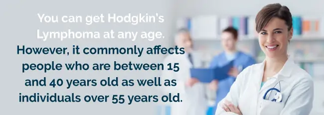 You can get Hodgkin's Lymphoma at any age.