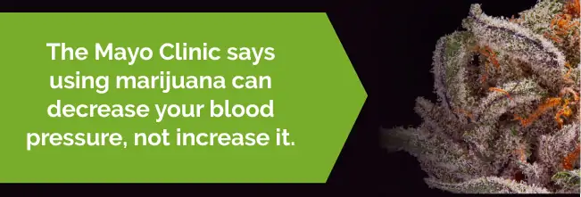 Marijuana can decrease your blood pressure