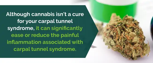 marijuana reduces inflammation associated with carpal tunnel 