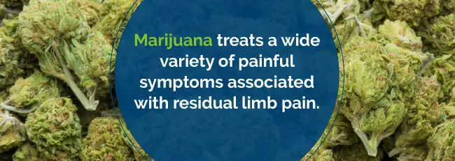 Marijuana treatment for residual limb pain