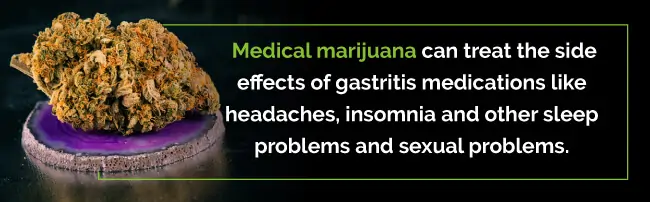gastritis medication side effects treated with marijuana
