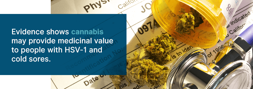 cannabis treats cold sores