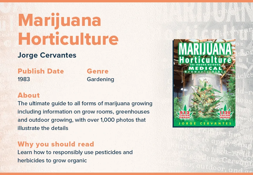 marijuana horticulture book