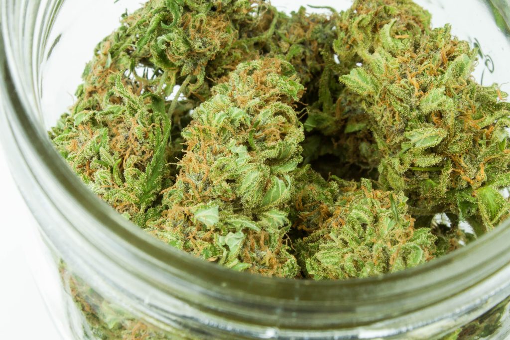 a jar of cannabis